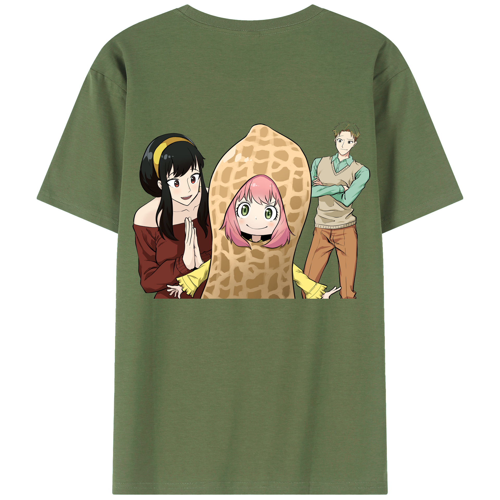 （画像用） SPY×FAMILY间谍家家酒 綿100％ メンズ半袖Tシャツ（バックプリント） 通気性